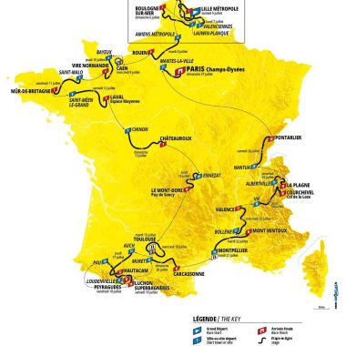 Uzès sur le parcours du Tour de France 2025