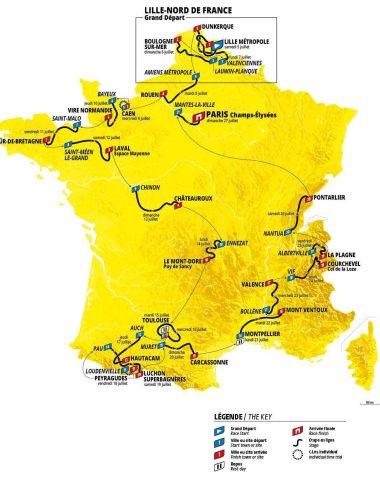 Uzès sur le parcours du Tour de France 2025